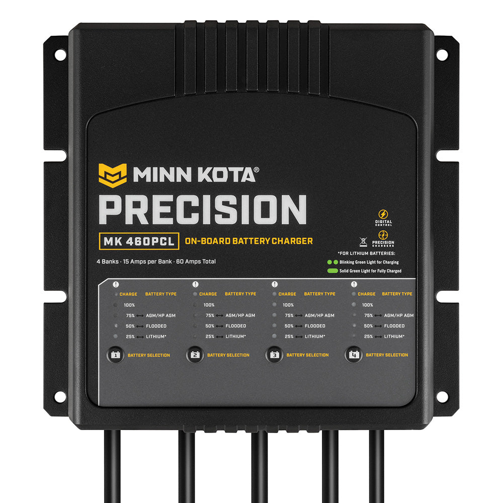 Minn Kota On-Board Precision Charger MK-460 PCL 4 Bank x 15 AMP LI Optimized Charger [1834604]