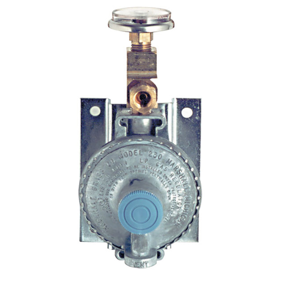 Trident Marine Single Stage Regulator w/300 PSI Pressure Gauge w/Wall Mount [1211-1411]