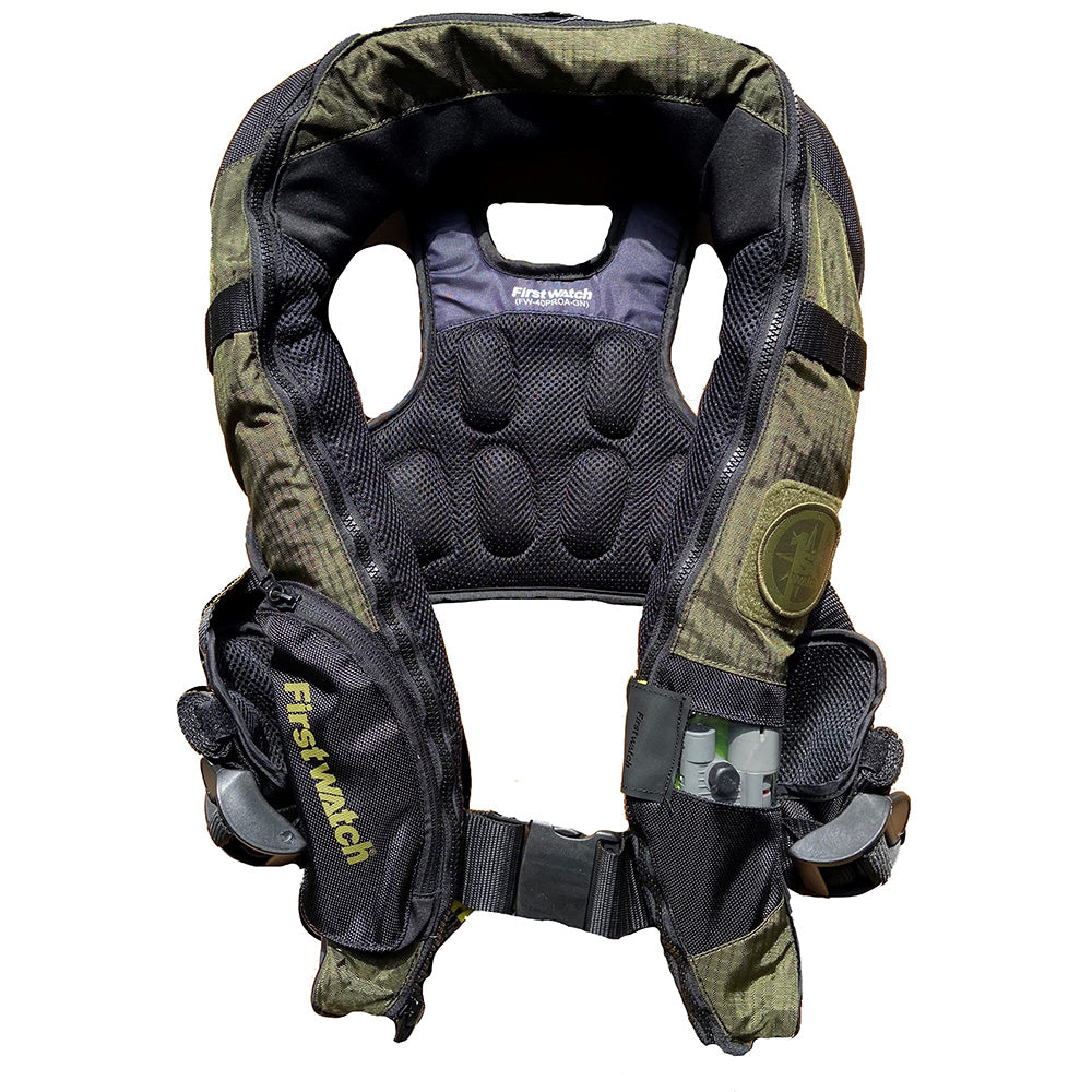 First Watch Auto/Manual Convertible 38G Inflatable PFD - Green [FW-40PROA/M-GN]
