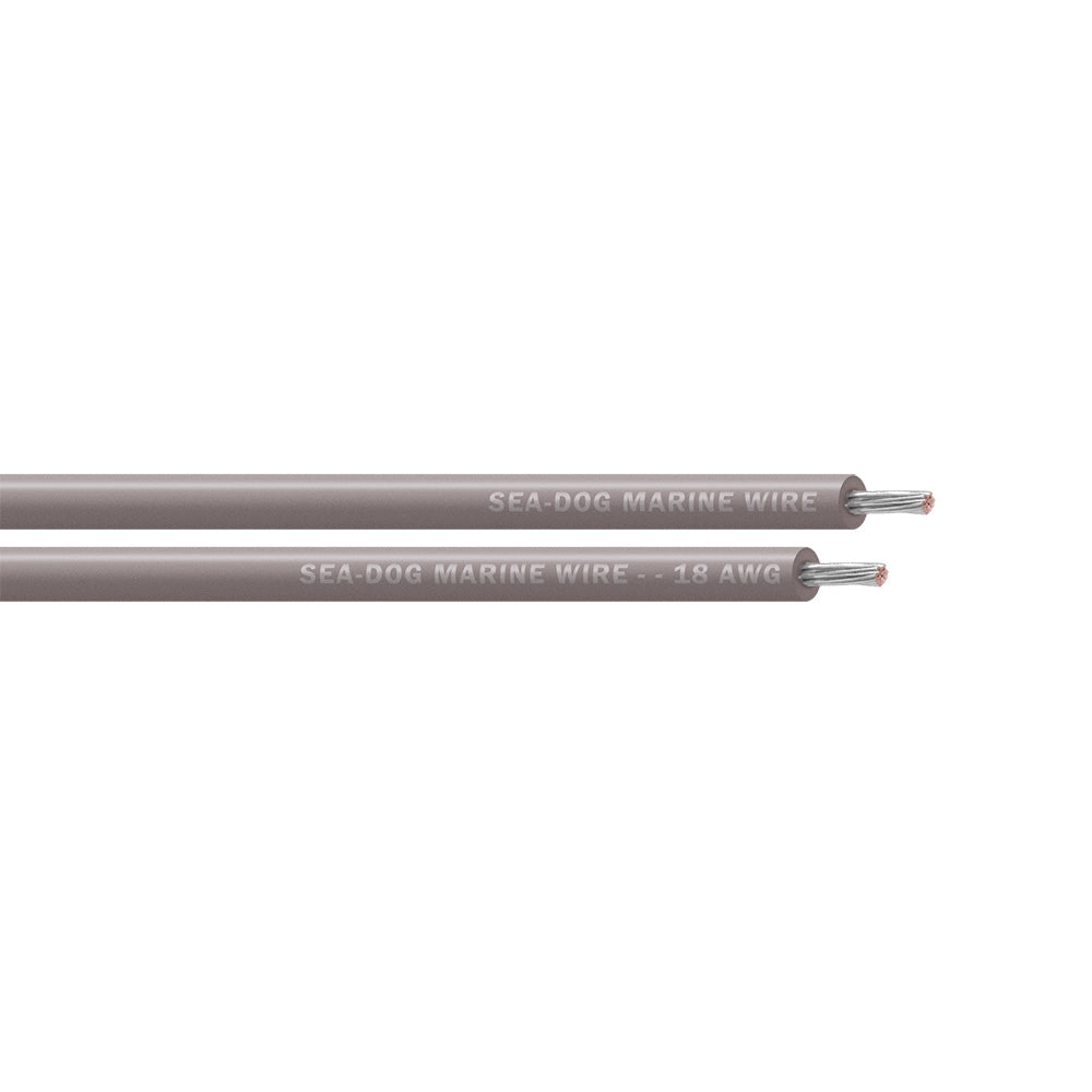Sea-Dog 18 AWG Grey Primary Wire - 25' [8018110]
