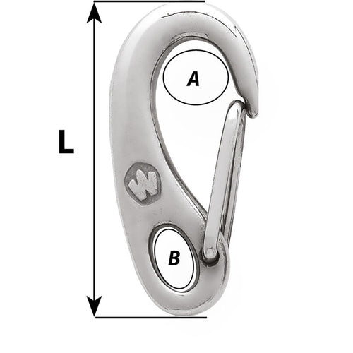 Wichard Safety Snap Hook - 75mm [2481W]